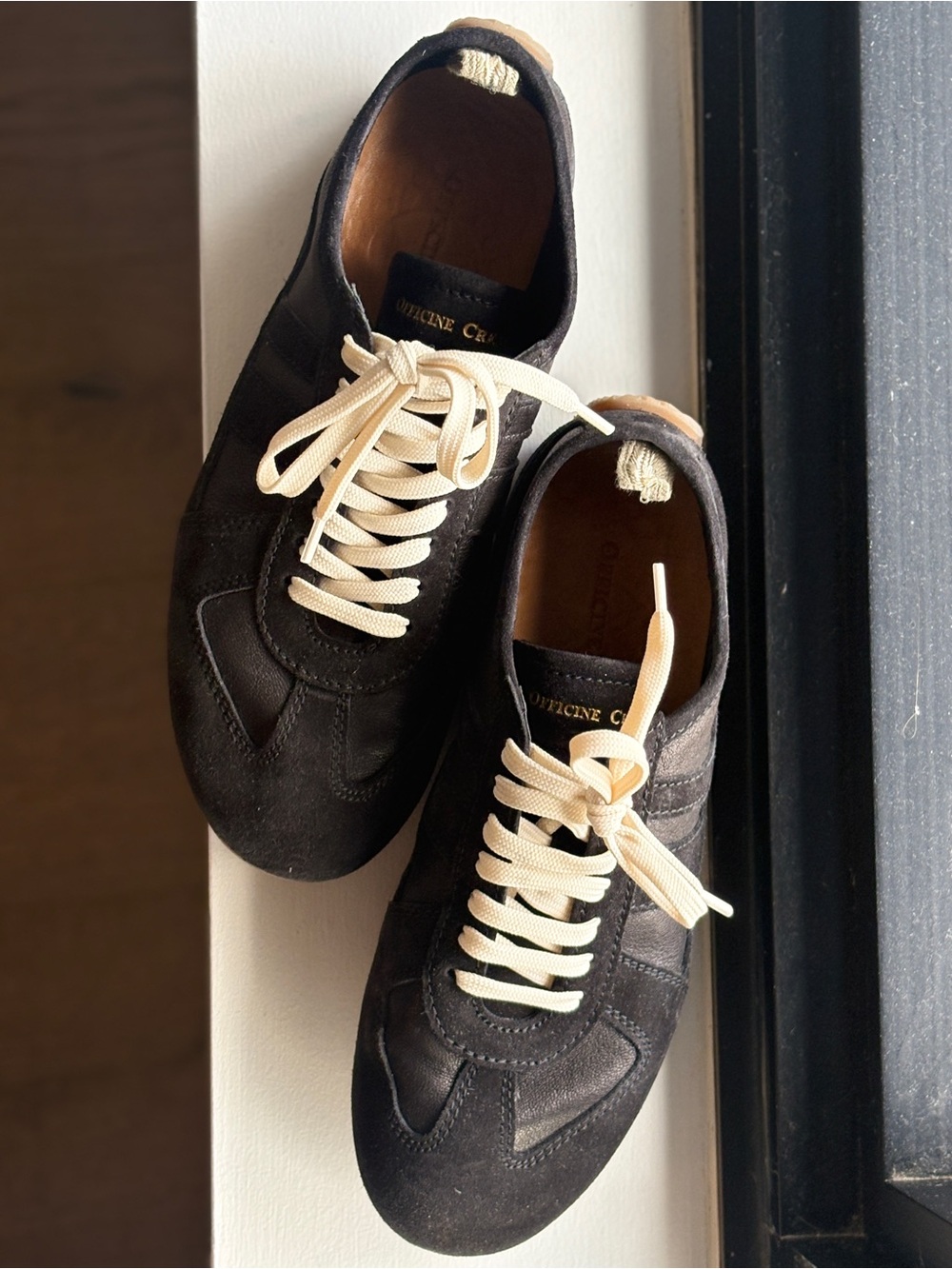 Women's Officine Creative Black Sneakers with Cream Laces EU 36 Original Box